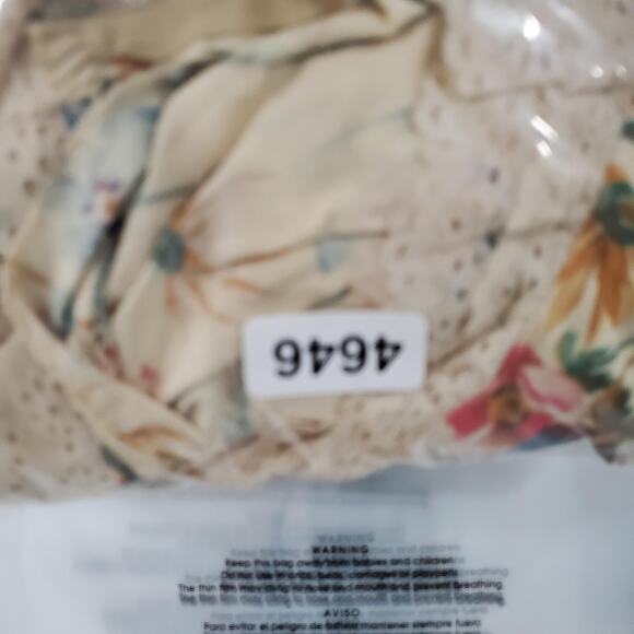 Vintage Floral Prairie Maxi Dress Small Medieval Full Skirt Bell Sleeves Cream - Picture 11 of 11